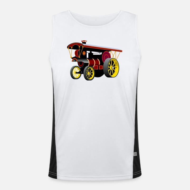Steam Engine Nostalgia Men's Functional Contrast Tank Top 