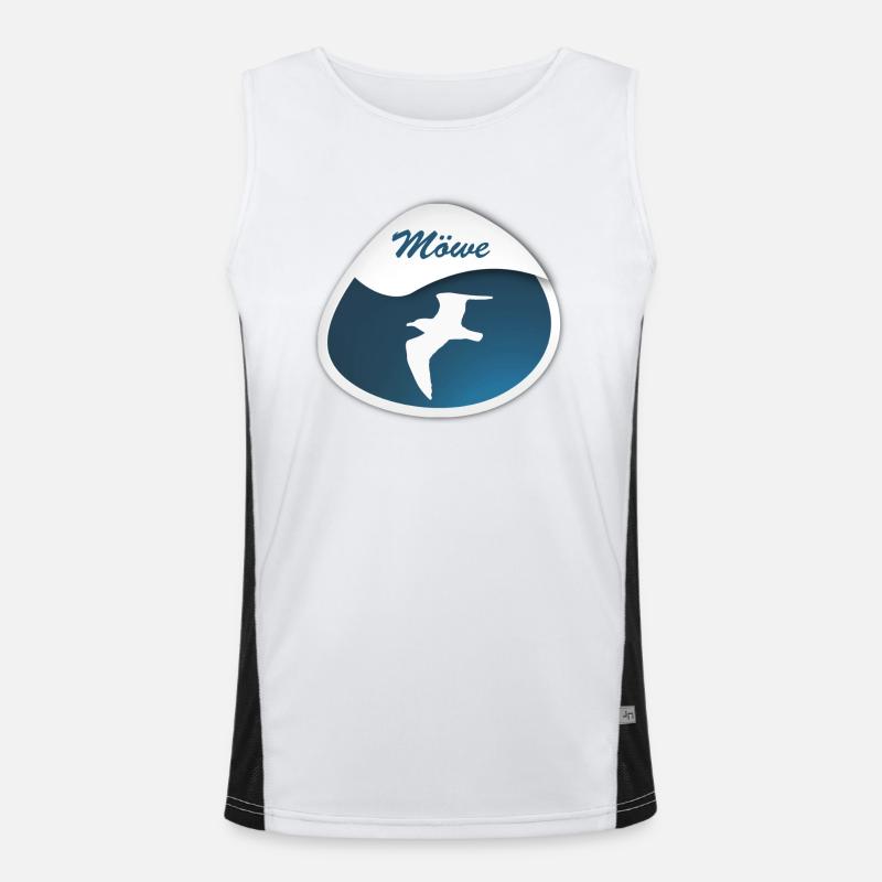 Möwe Funktionelles Kontrast-Tank Top für Männer 