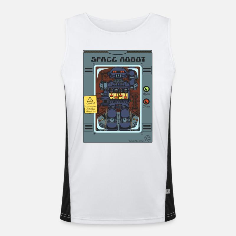 Toy Space Robot. Men's Functional Contrast Tank Top 