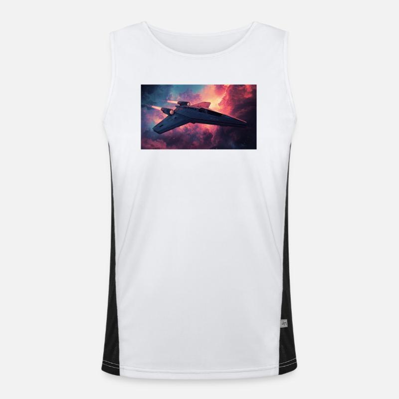 Raumschiff Funktionelles Kontrast-Tank Top für Männer 