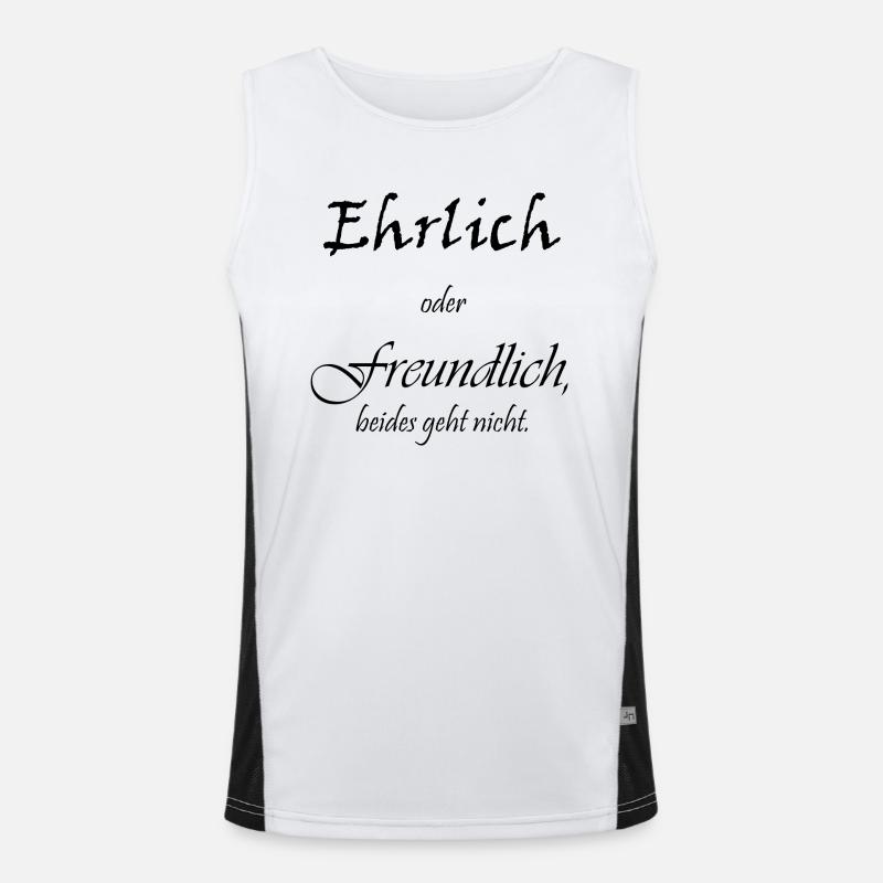 Ehrlich oder freundlich Funktionelles Kontrast-Tank Top für Männer 