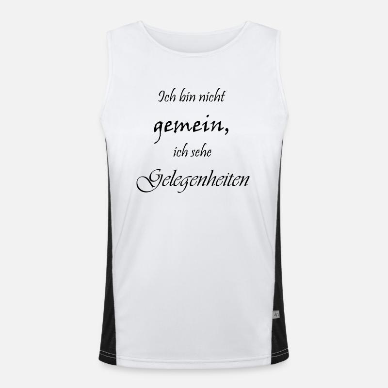 Ich bin nicht gemein Funktionelles Kontrast-Tank Top für Männer 