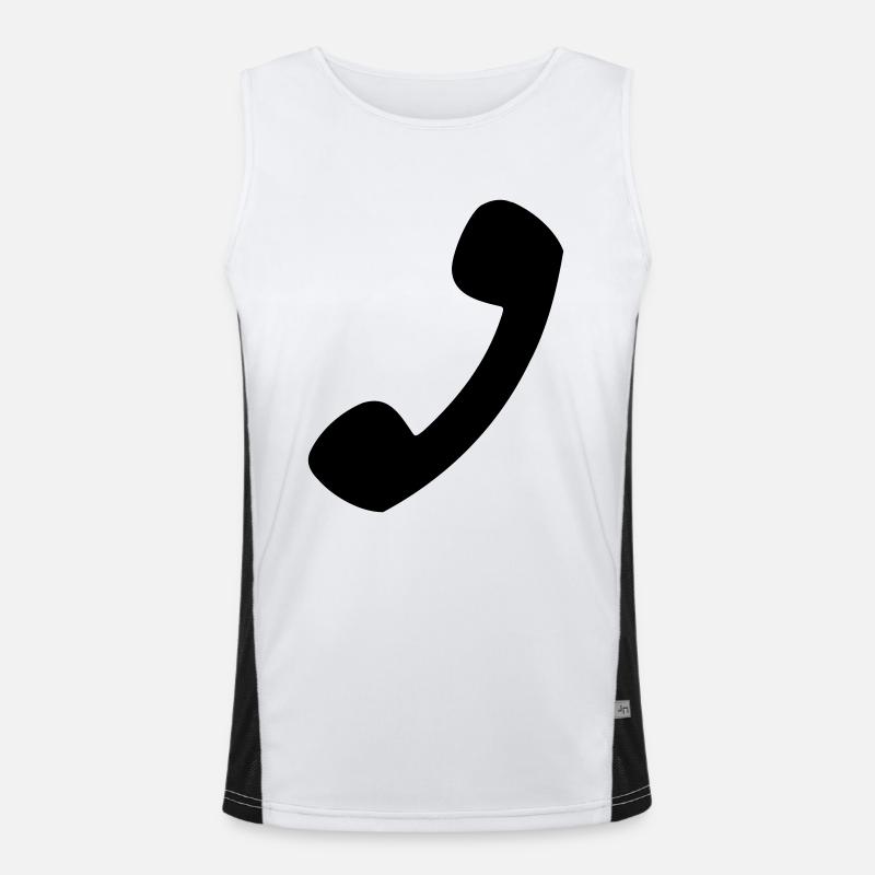 Telefon Funktionelles Kontrast-Tank Top für Männer 