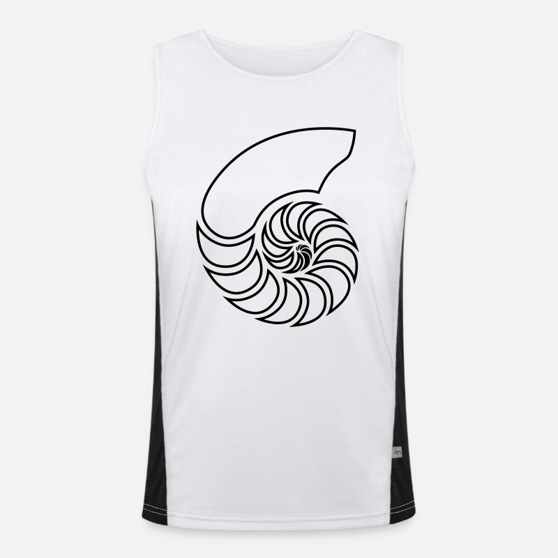 Nautilus Spirale Shell Funktionelles Kontrast-Tank Top für Männer 