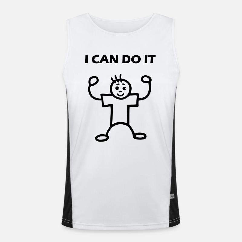 I CAN DO IT - Mann Funktionelles Kontrast-Tank Top für Männer 