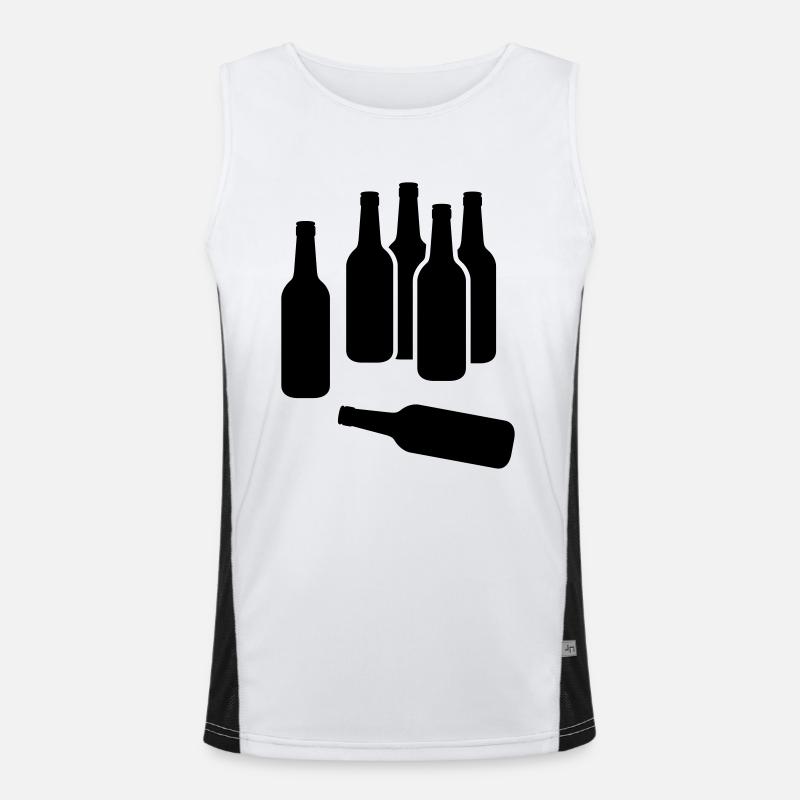 Beer Bottles Men's Functional Contrast Tank Top 