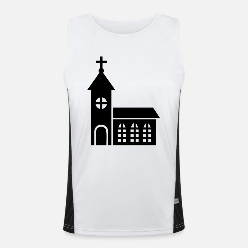 Kirche Funktionelles Kontrast-Tank Top für Männer 