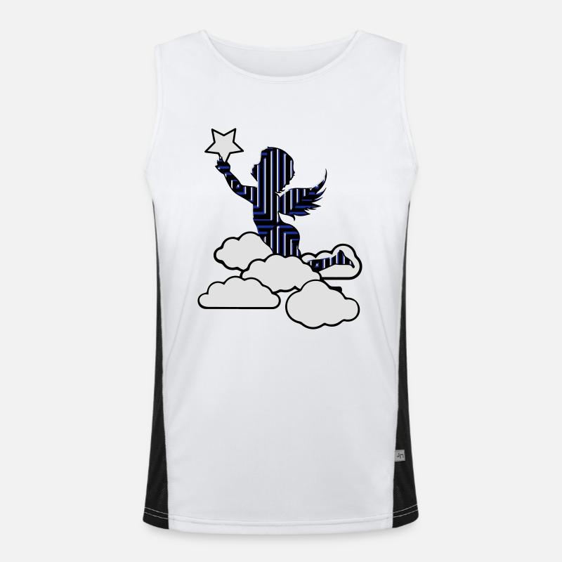 Engel gotik stern Funktionelles Kontrast-Tank Top für Männer 