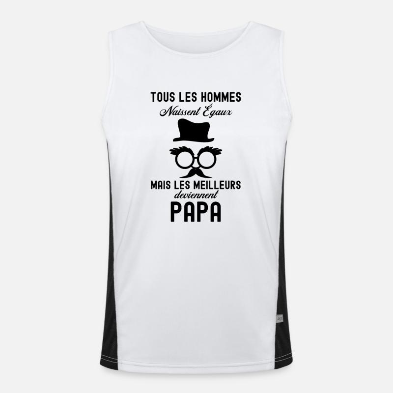Les meilleurs deviennent papa Débardeur respirant contrasté Homme 
