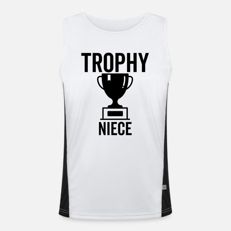 Trophäe Nichte Funktionelles Kontrast-Tank Top für Männer 