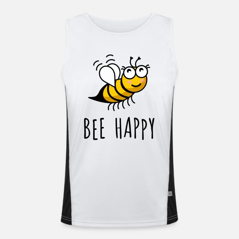 abeille heureuse Débardeur respirant contrasté Homme 