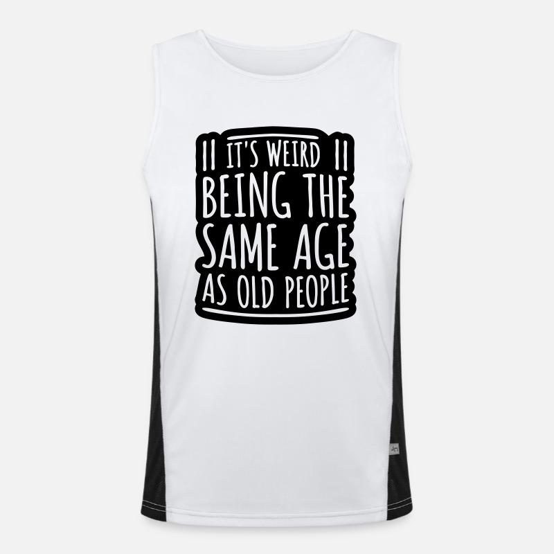 being old people age Men's Functional Contrast Tank Top 