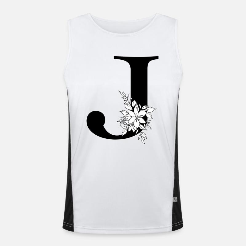 Buchstabe J Funktionelles Kontrast-Tank Top für Männer 