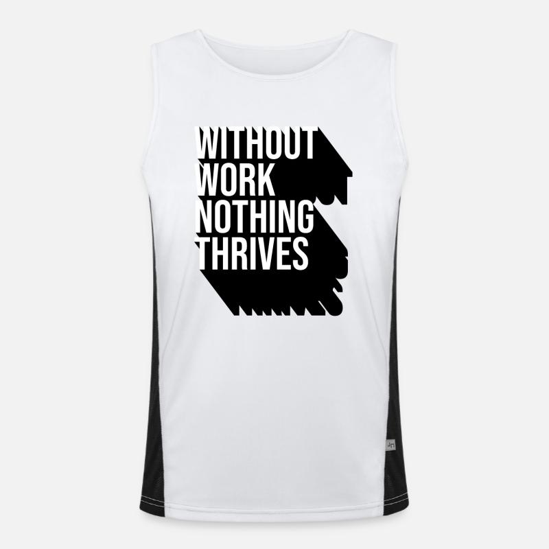Without Work Nothing Thrives Débardeur respirant contrasté Homme 