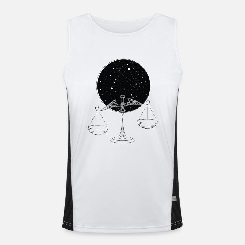 Sternzeichen Waage Funktionelles Kontrast-Tank Top für Männer 