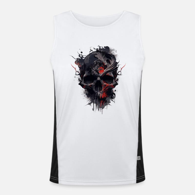 Splash crâne multicolore Débardeur respirant contrasté Homme 