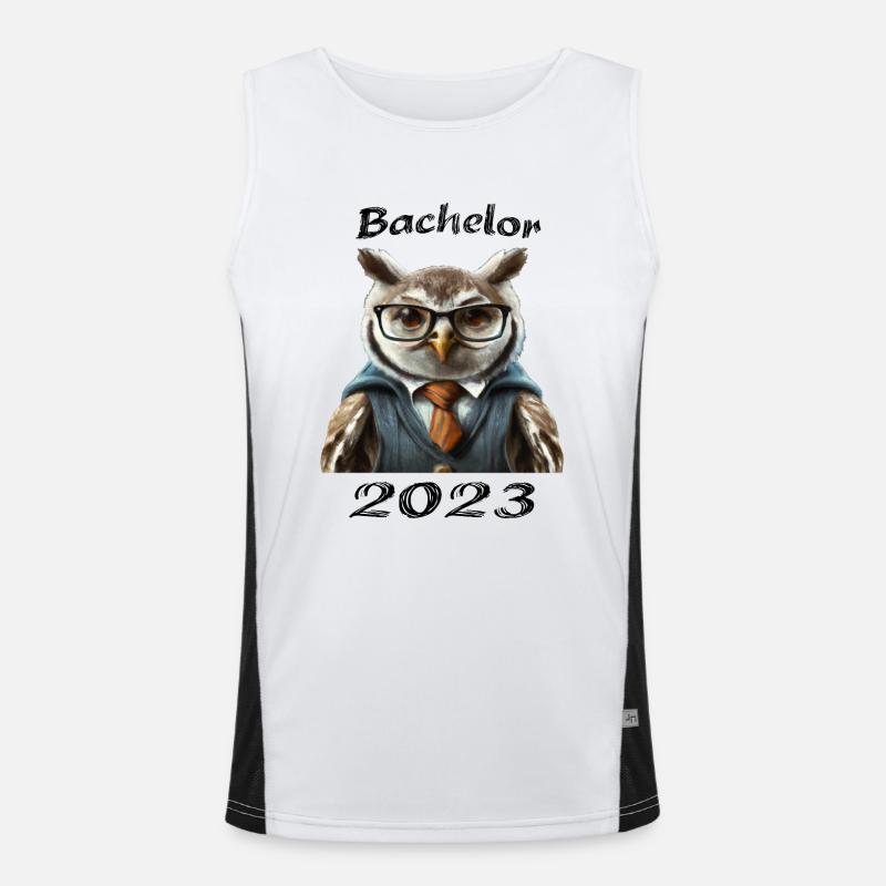 Bachelor 2023 Eule Funktionelles Kontrast-Tank Top für Männer 