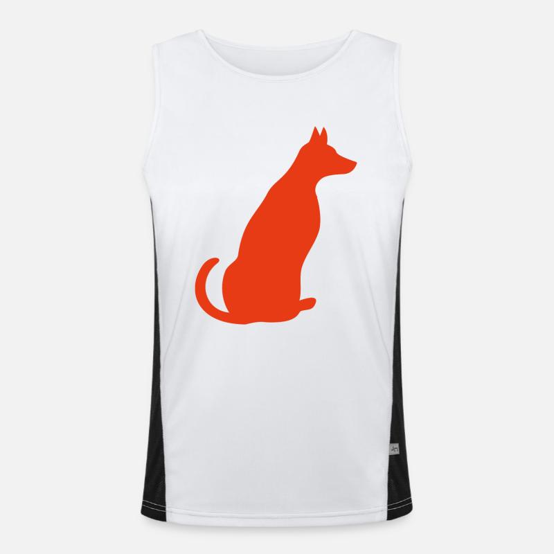 Hund Funktionelles Kontrast-Tank Top für Männer 