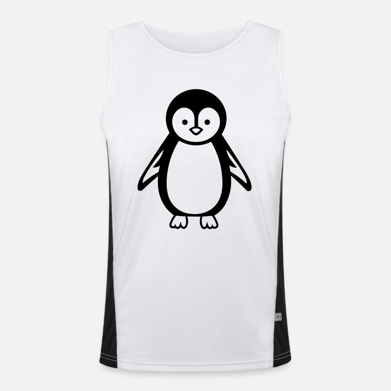 Pinguin Funktionelles Kontrast-Tank Top für Männer 