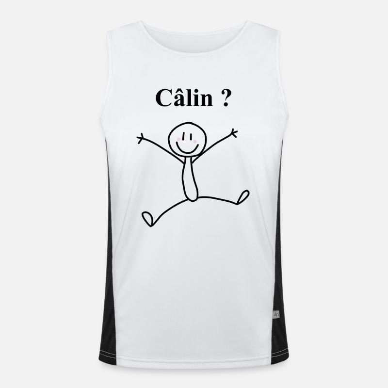 Fais moi un câlin Débardeur respirant contrasté Homme 