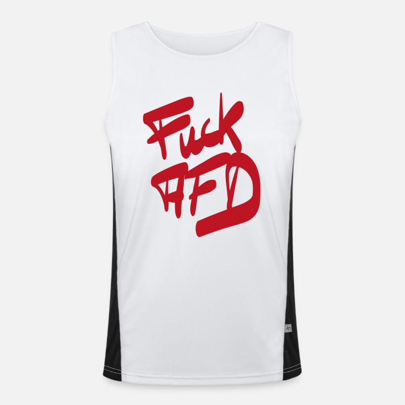 FCK AFD red Men's Functional Contrast Tank Top 