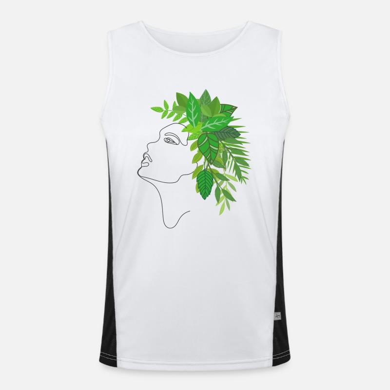 Mutter Erde Funktionelles Kontrast-Tank Top für Männer 