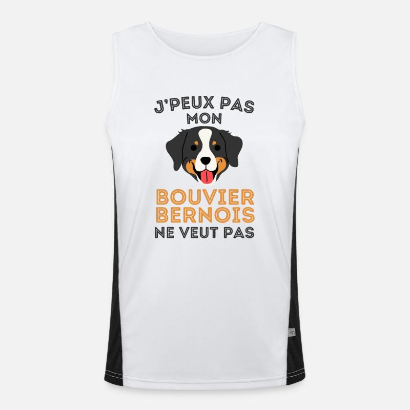 Chien de race bouvier bernois Débardeur respirant contrasté Homme 