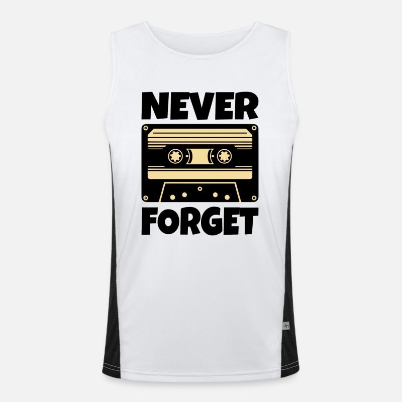 Cassette Retro Never Forget Men's Functional Contrast Tank Top 