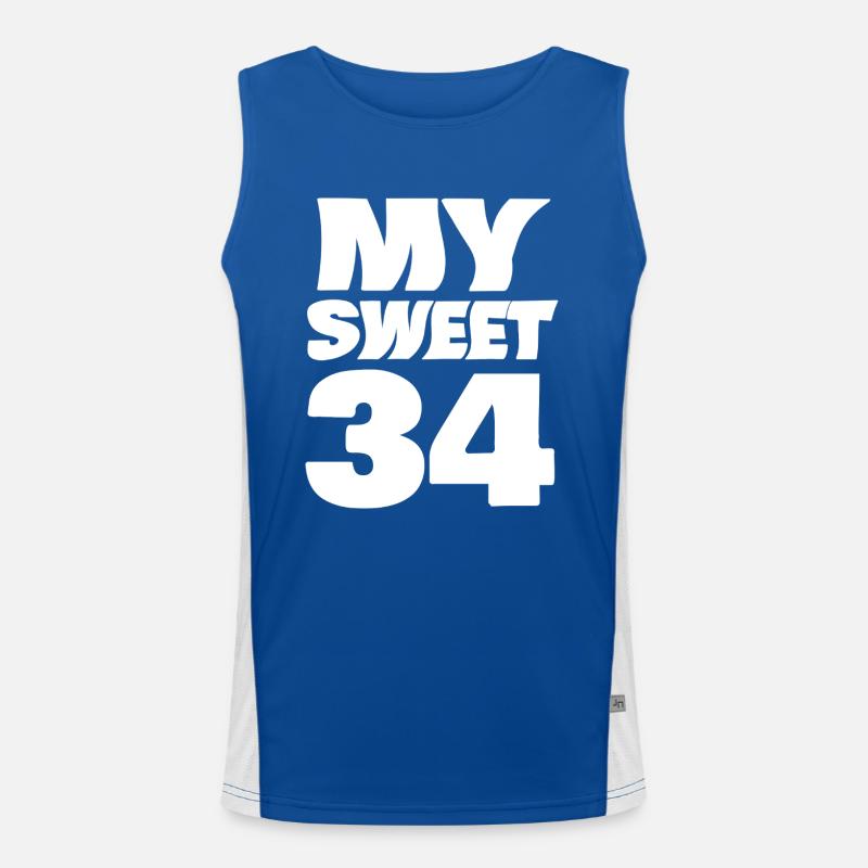 Alter 34 Funktionelles Kontrast-Tank Top für Männer 