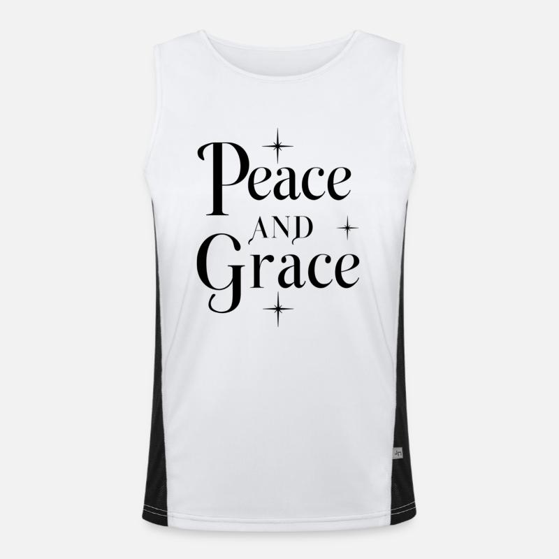 Friede und Gnade Funktionelles Kontrast-Tank Top für Männer 