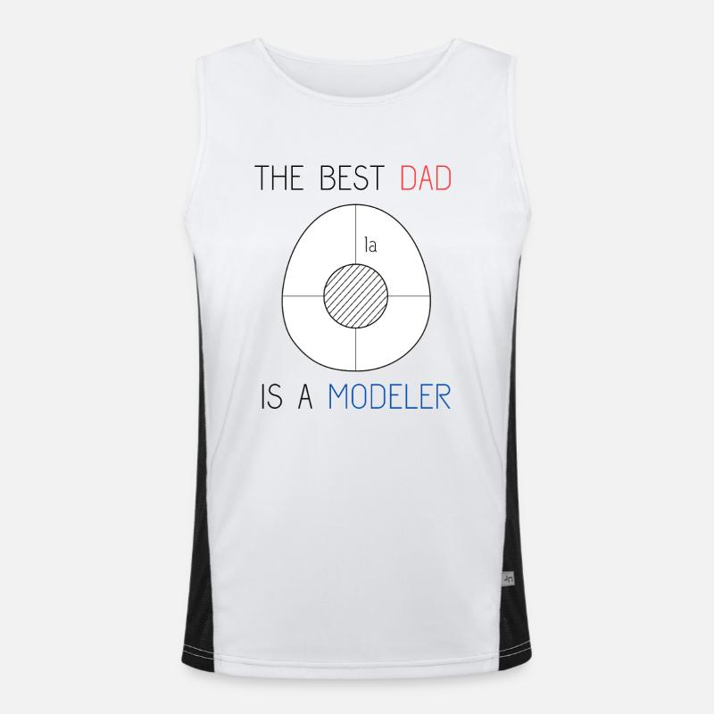 Der beste Vater ist ein Modellbauer - Cardboard Modeling Funktionelles Kontrast-Tank Top für Männer 