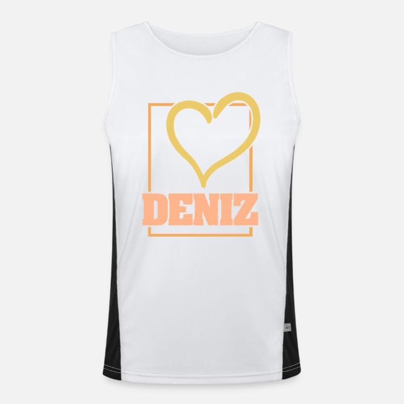Herz Deni Funktionelles Kontrast-Tank Top für Männer 