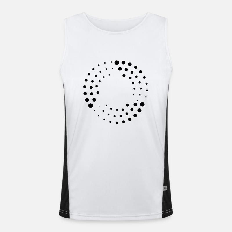 abstract dots Men's Functional Contrast Tank Top 
