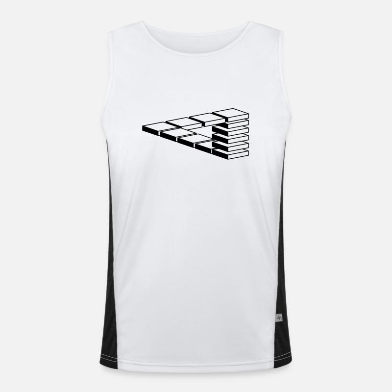 Optical illusion Men's Functional Contrast Tank Top 