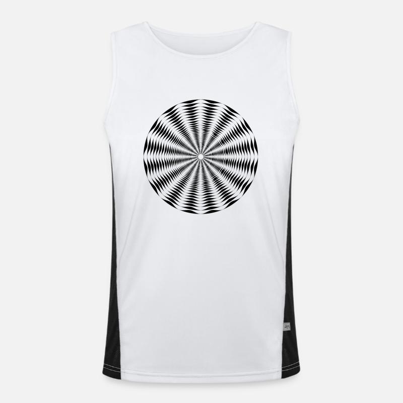 Optical illusion Men's Functional Contrast Tank Top 