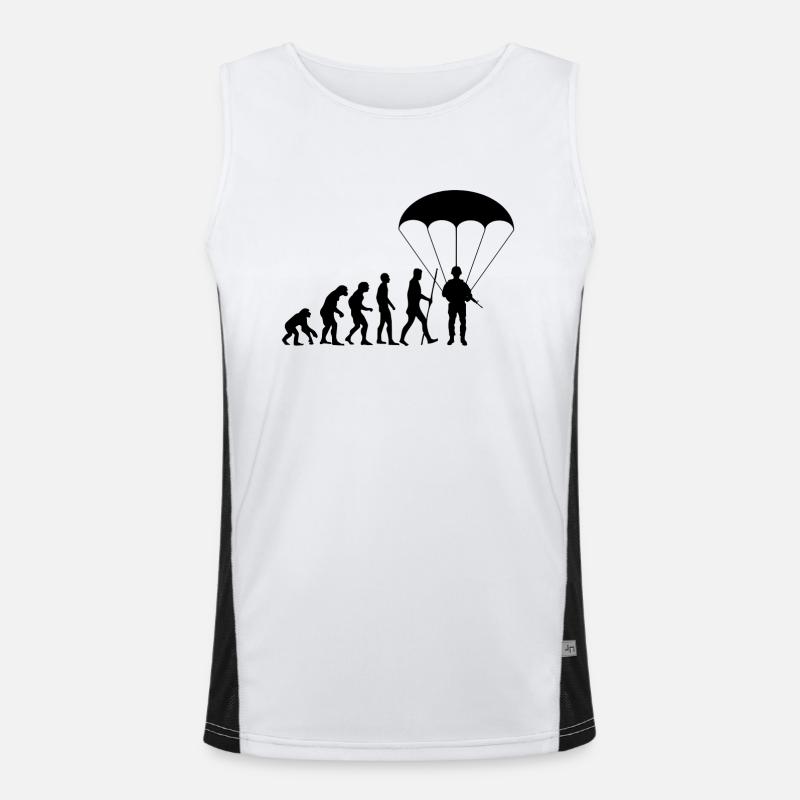 Evolution paratrooper parachutist Men's Functional Contrast Tank Top 