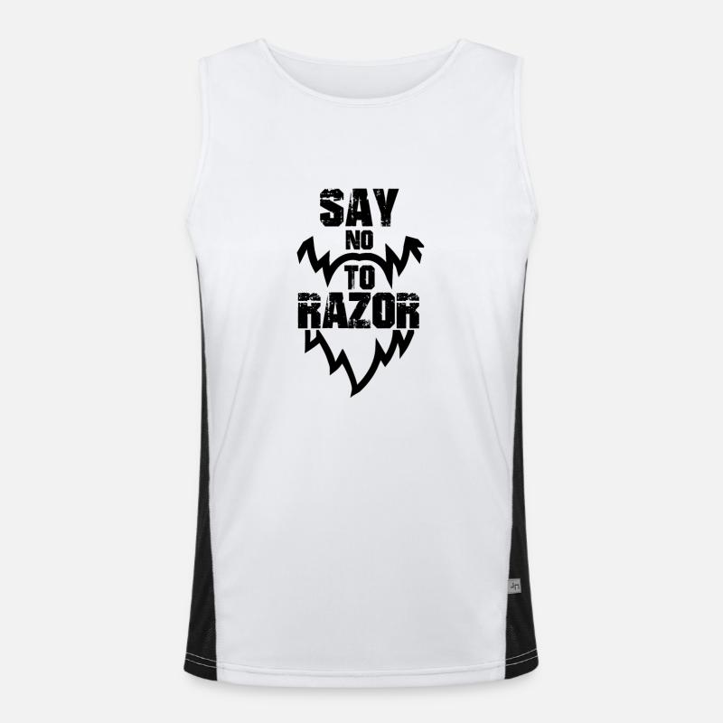 Bart Beard Bärtig Vollbart Schnurrbart Schnauzer Funktionelles Kontrast-Tank Top für Männer 