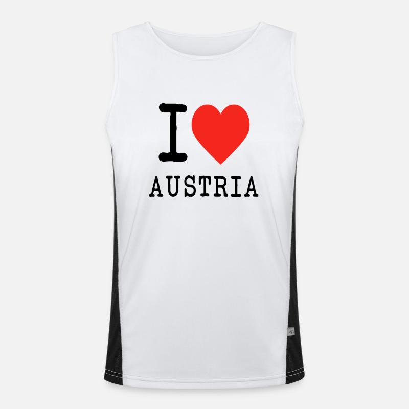 I love austria Funktionelles Kontrast-Tank Top für Männer 