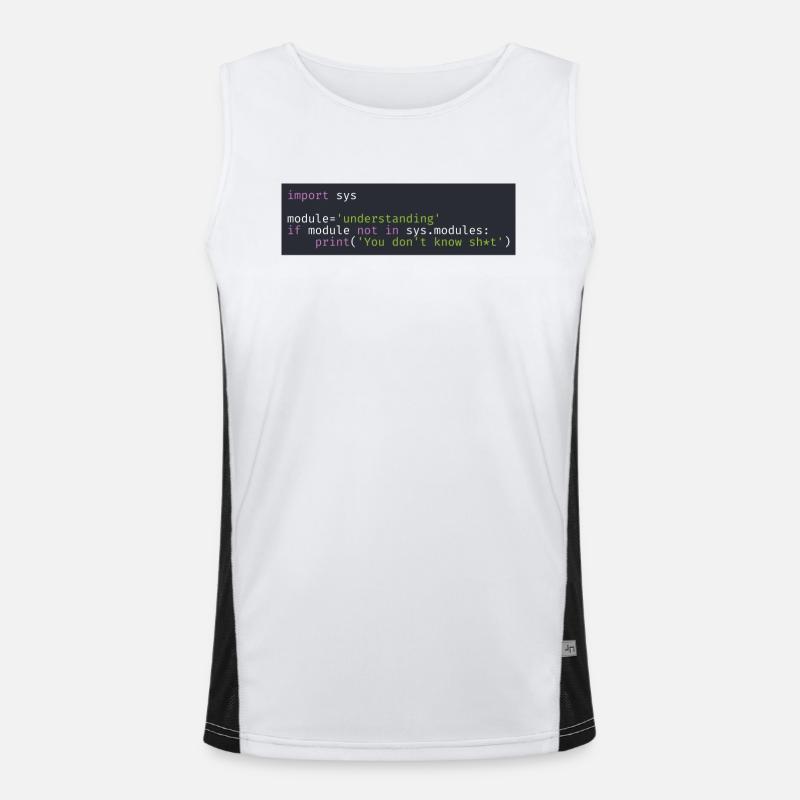 Programmierer, Software, Informatik, Developer - Funktionelles Kontrast-Tank Top für Männer  - Weiß/Schwarz