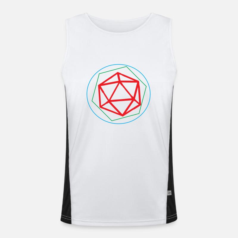 D20 Dice Evolution RPG Jeu Cadeau Débardeur respirant contrasté Homme 