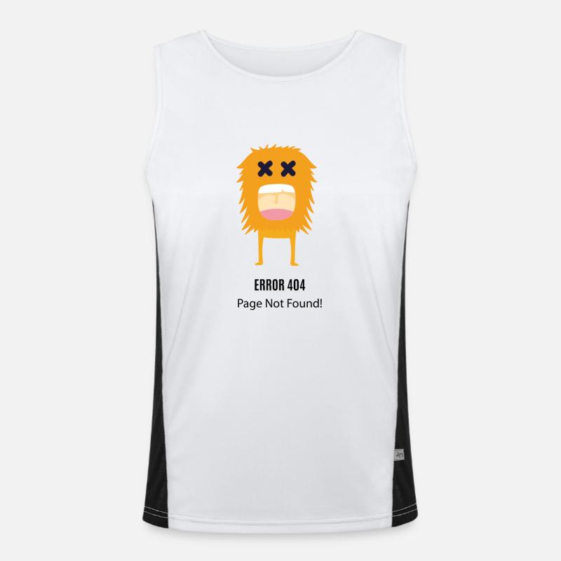Error 404 - Men's Functional Contrast Tank Top  - white/black