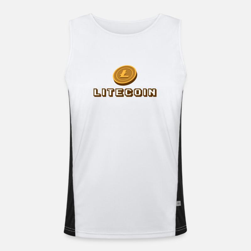 Litecoin Bitcoin Kryptowährung Krypto Geschenk Funktionelles Kontrast-Tank Top für Männer 