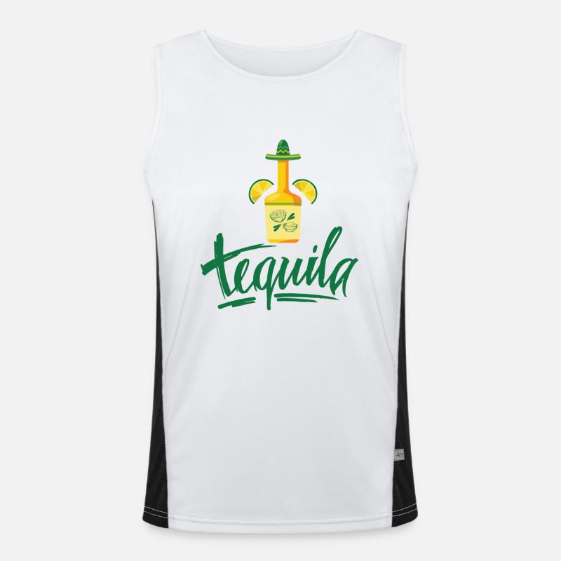 Tequila Geschenkidee Funktionelles Kontrast-Tank Top für Männer 