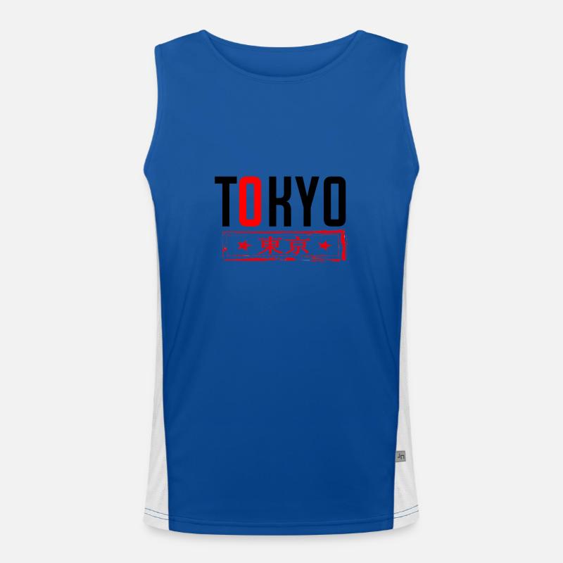Tokyo Design. Moderne et branché Débardeur respirant contrasté Homme 