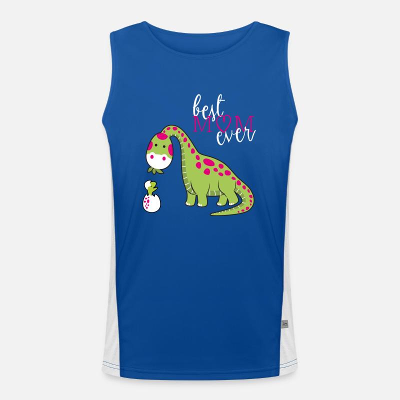 Dino Mutter Muttertag T-Shirt Mutter Tag Tee Funktionelles Kontrast-Tank Top für Männer 