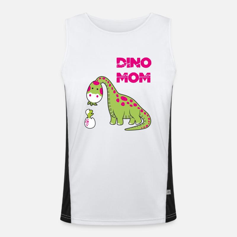 Dino Mutter Muttertag T-Shirt Mutter Tag Tee Funktionelles Kontrast-Tank Top für Männer 
