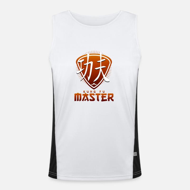 Kung Fu master symbol gift gift idea Men's Functional Contrast Tank Top 