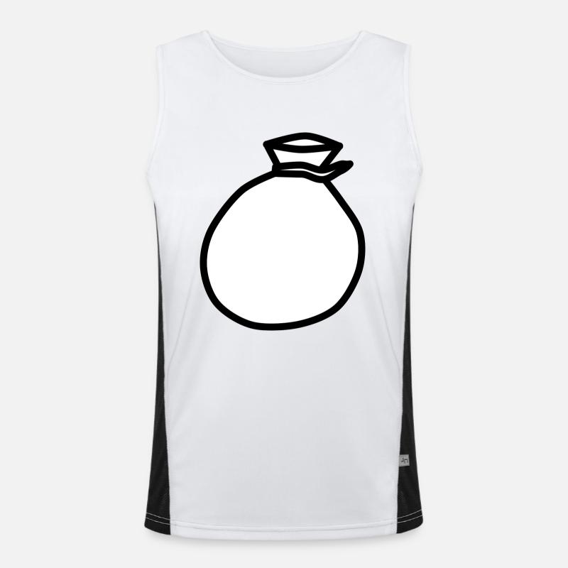 backpack suitcase backpack bag briefcase36 - Men's Functional Contrast Tank Top - white/black