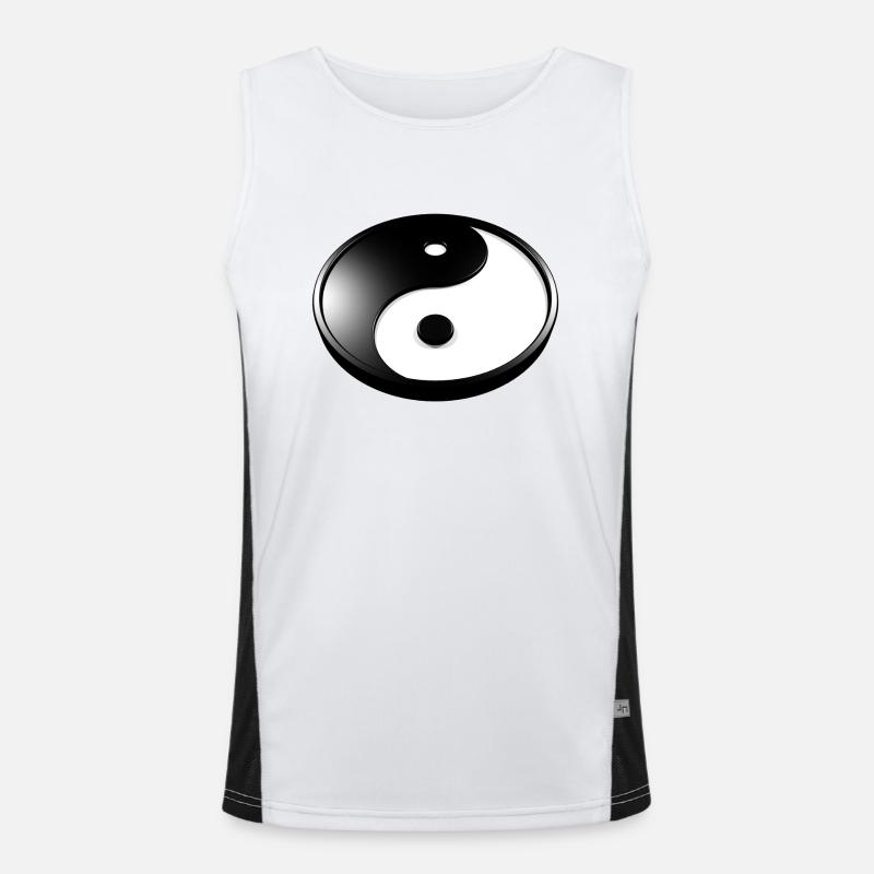 Yin Yang 3D Débardeur respirant contrasté Homme 