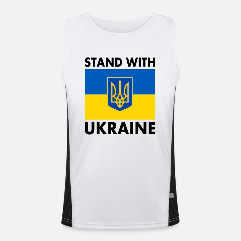 stand with ukraine Débardeur respirant contrasté Homme 